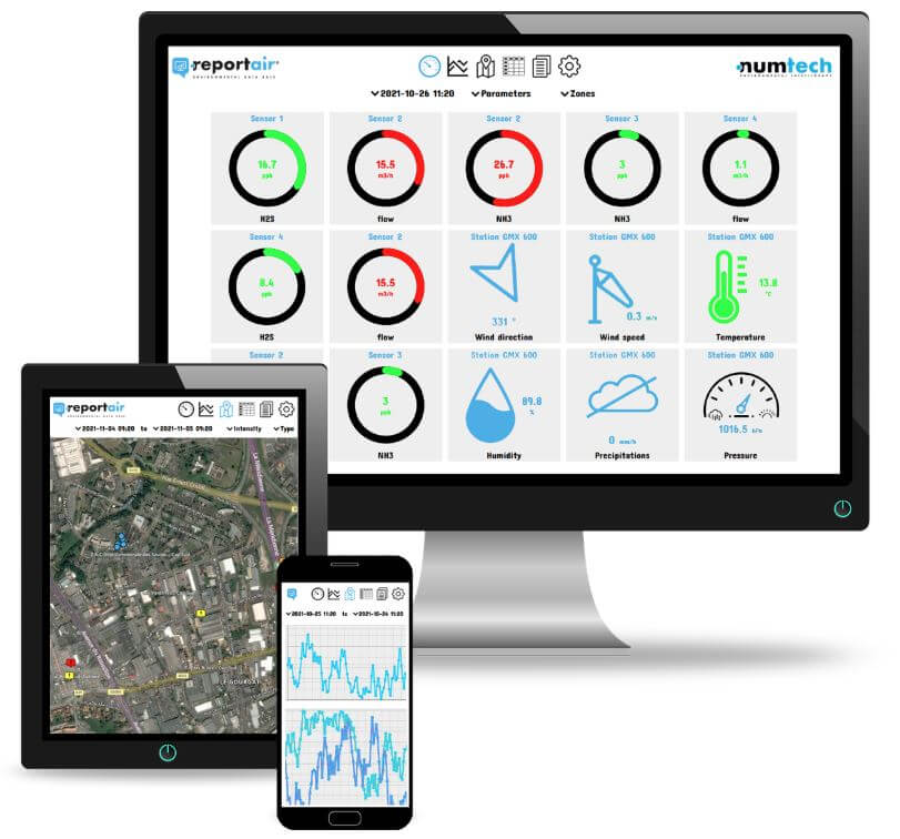 Interface du logiciel Report’Air®