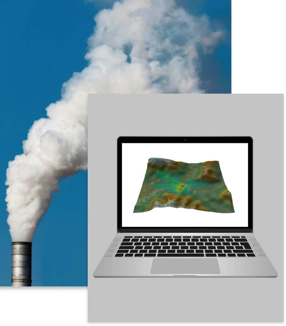 Schéma de dispersion des rejets industriels