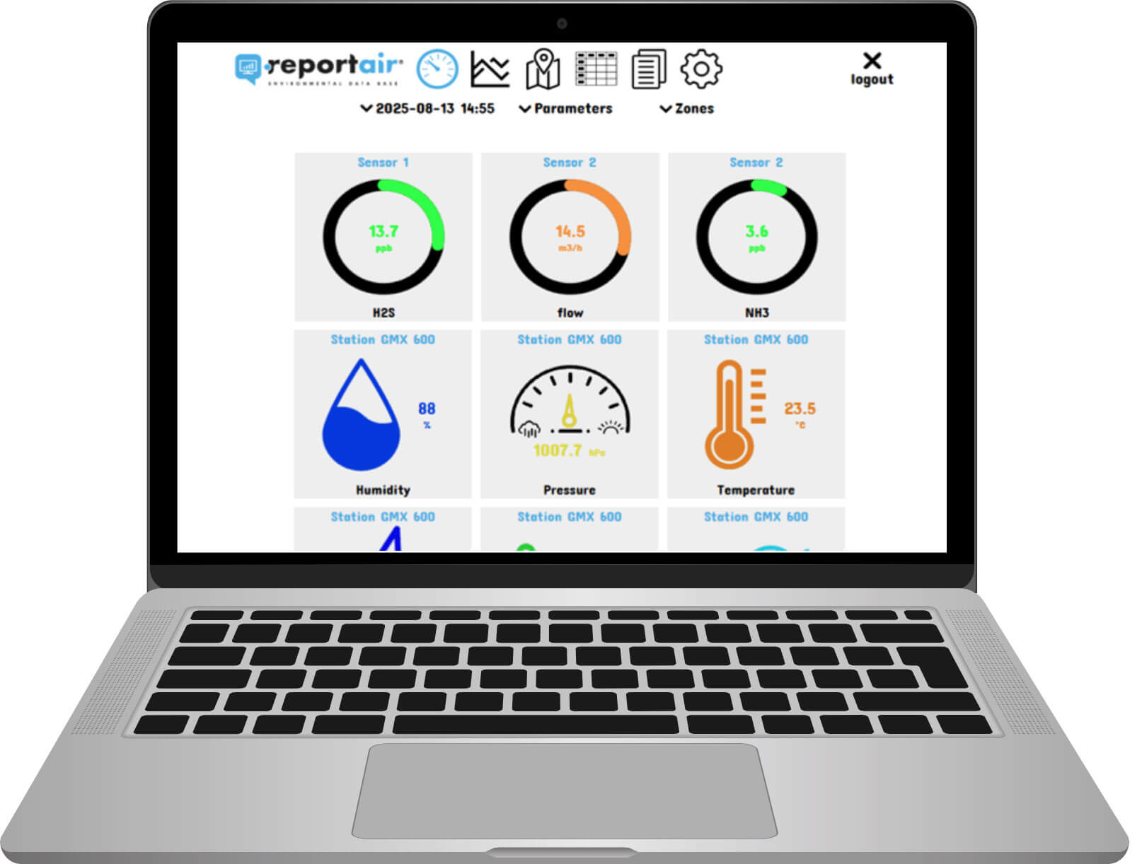 Report’Air®, suivi des émissions et capteurs