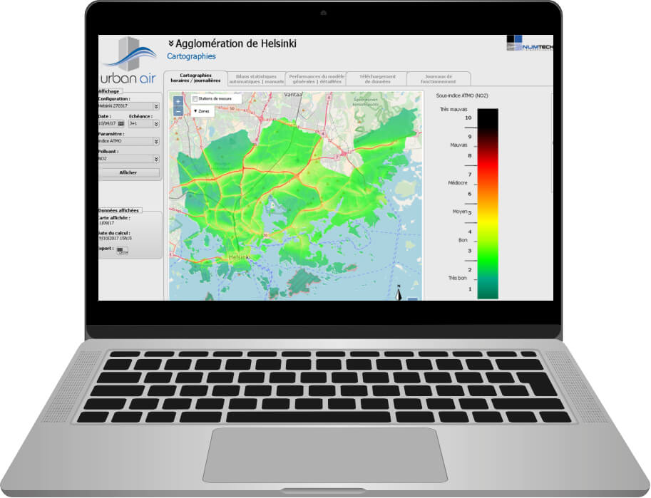 Urban Air®, cartographie et prévision urbaine